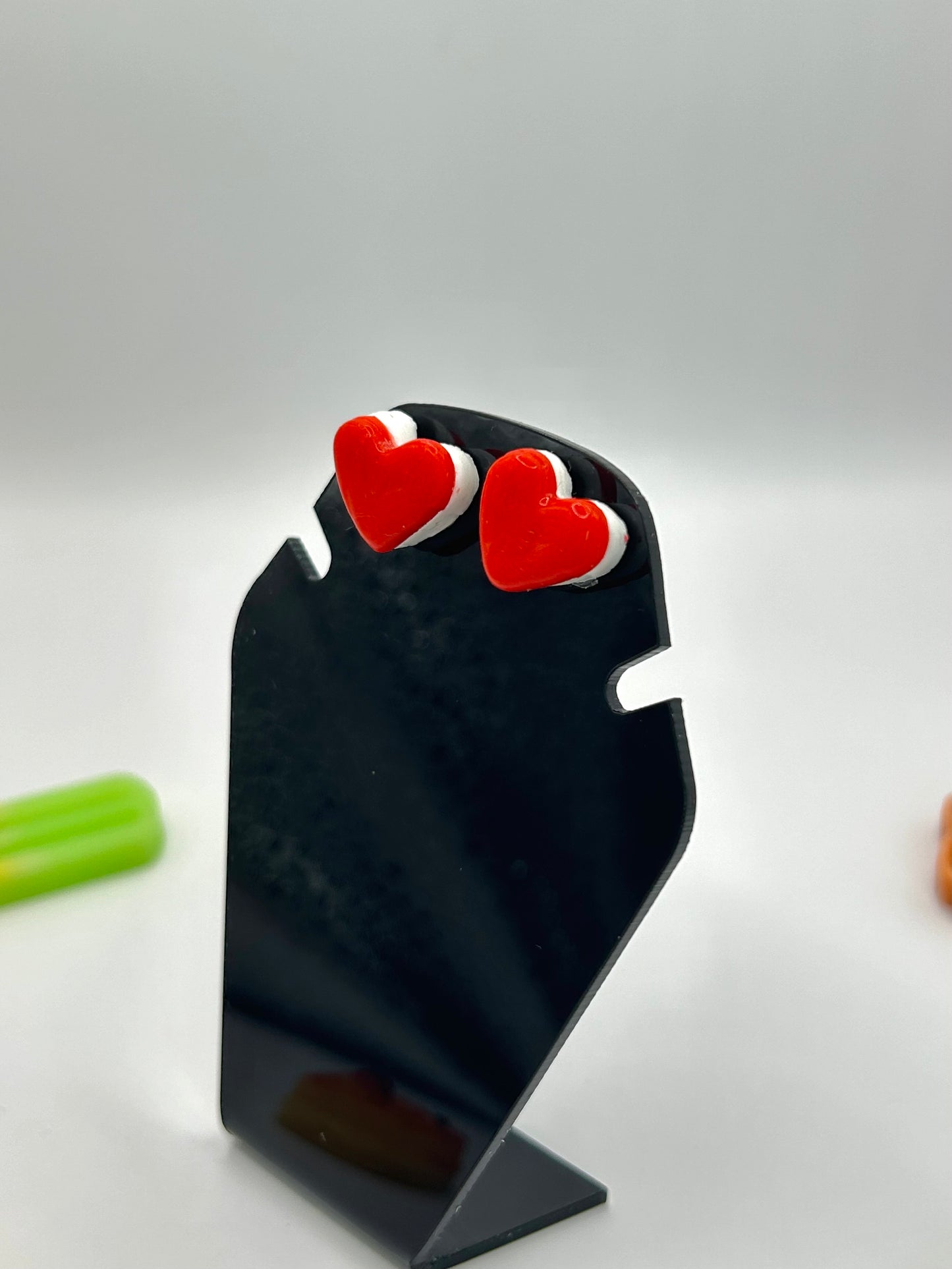 Haribo heart stud earrings