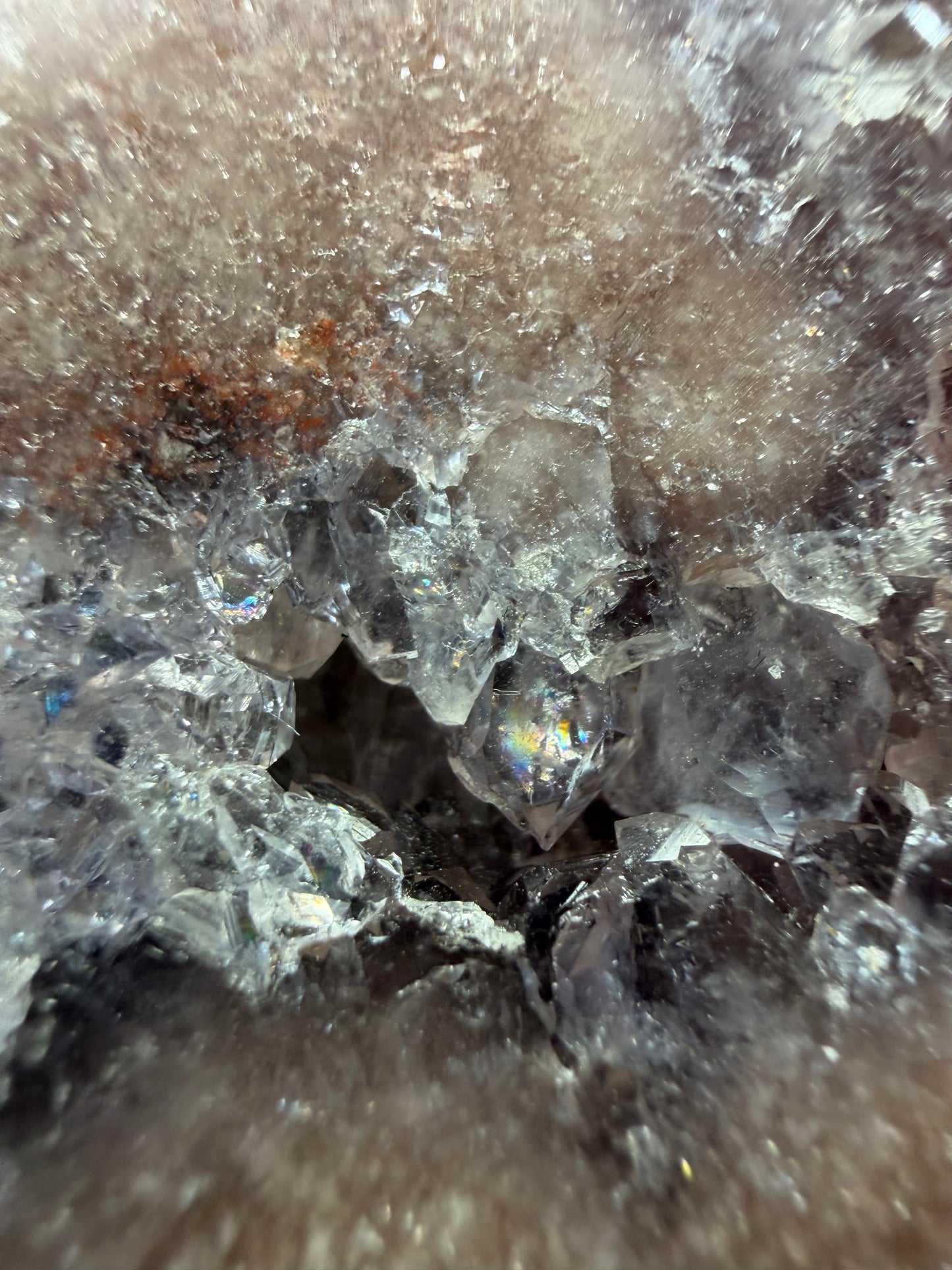 Raw pink amethyst slab