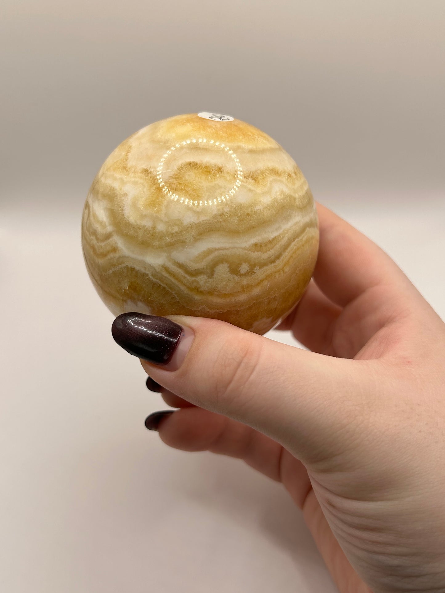 Orange calcite sphere