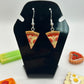 Pepperoni pizza earrings