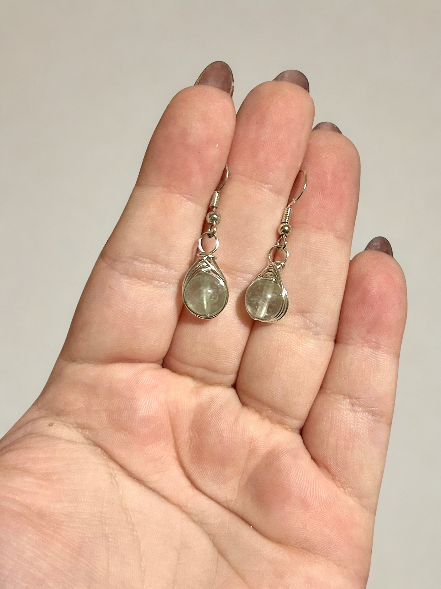 Green fluorite earrings