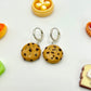 Chocolate chip cookie earrings