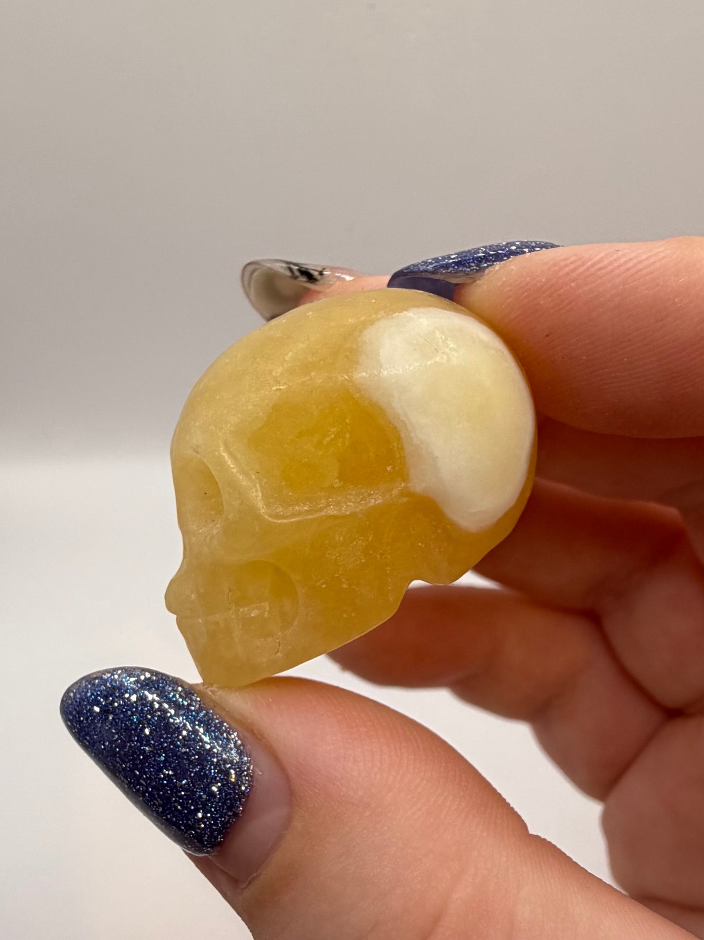 Yellow Calcite Skull