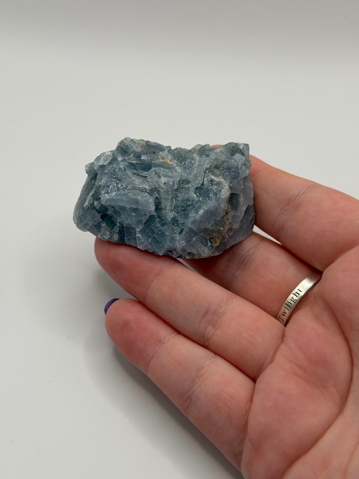Blue calcite raw