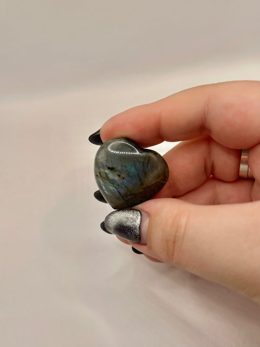Labradorite mini heart
