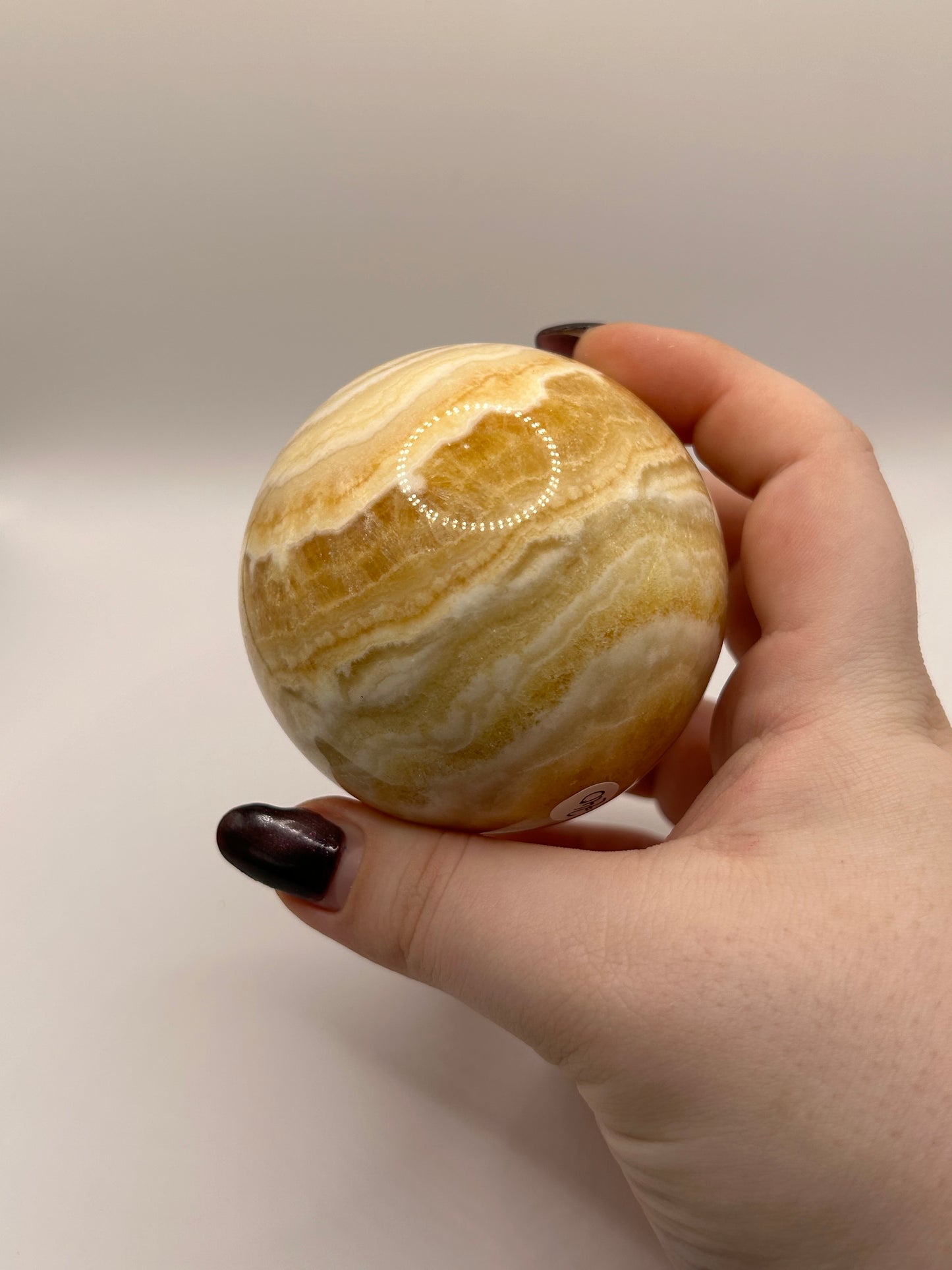 Orange calcite sphere