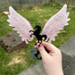 Rose quartz unicorn wings