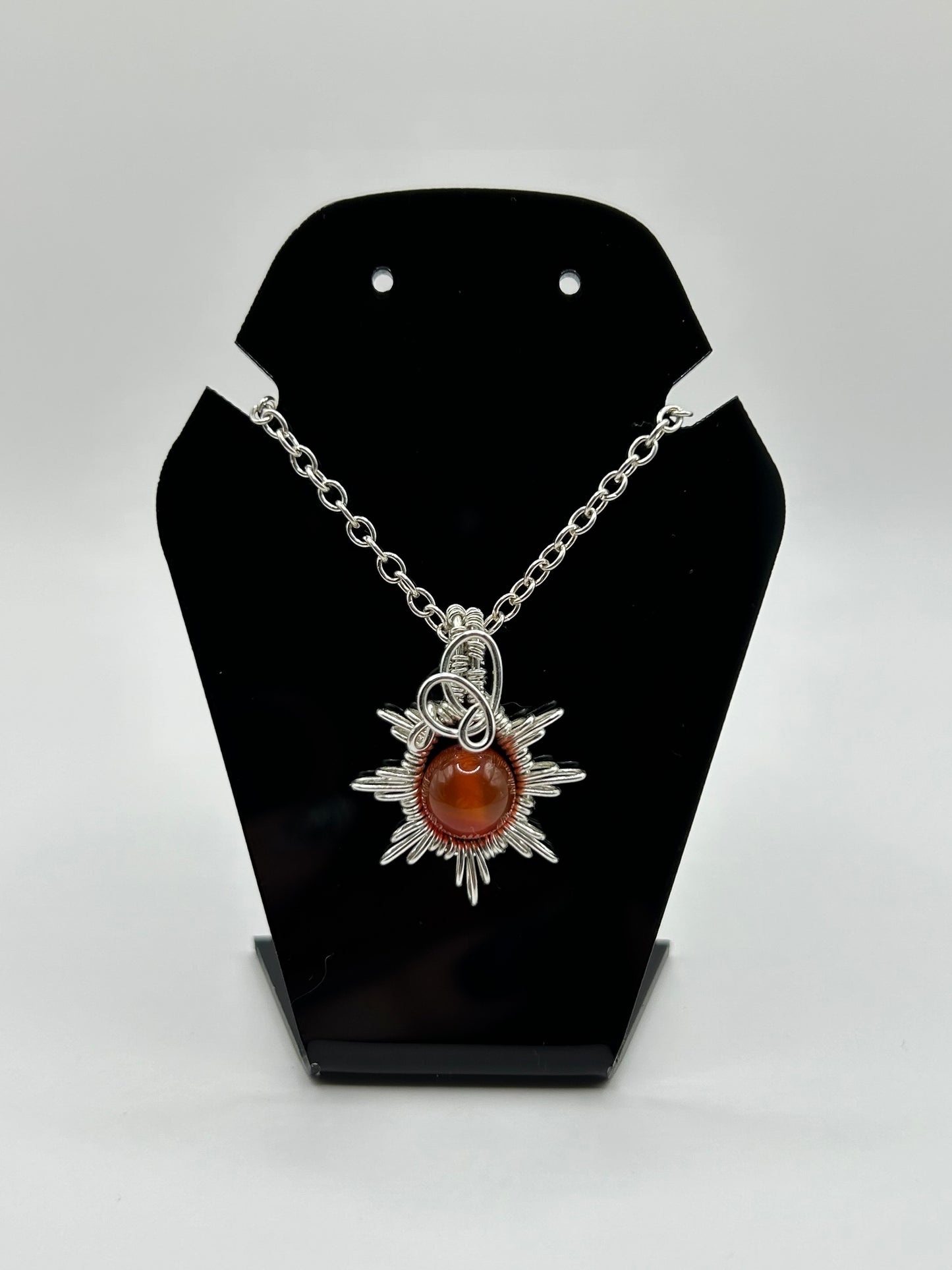 Carnelian sun pendant