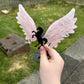 Rose quartz unicorn wings