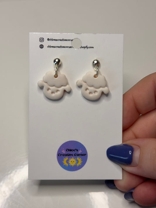 Baby lamb stud earrings