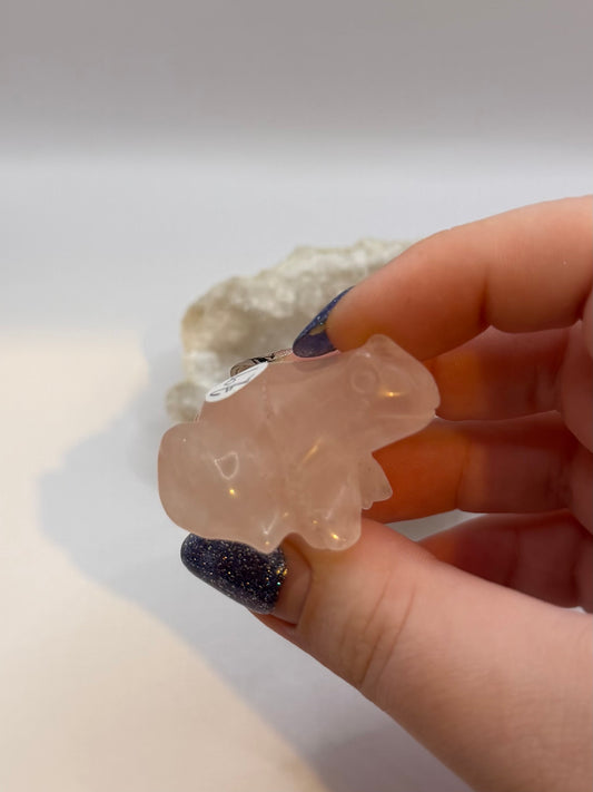 Rose Quartz Frog