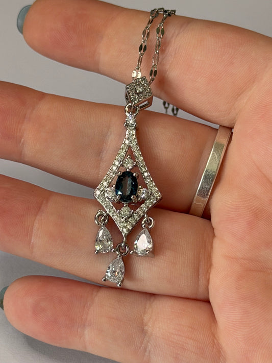 Blue topaz necklace