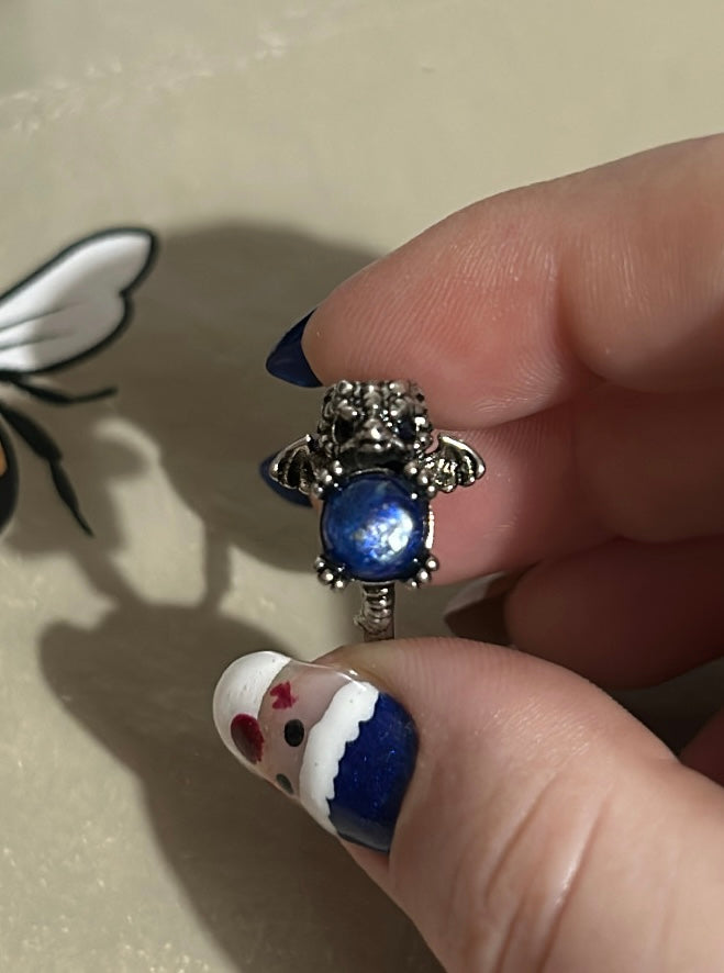 Kyanite baby dragon ring