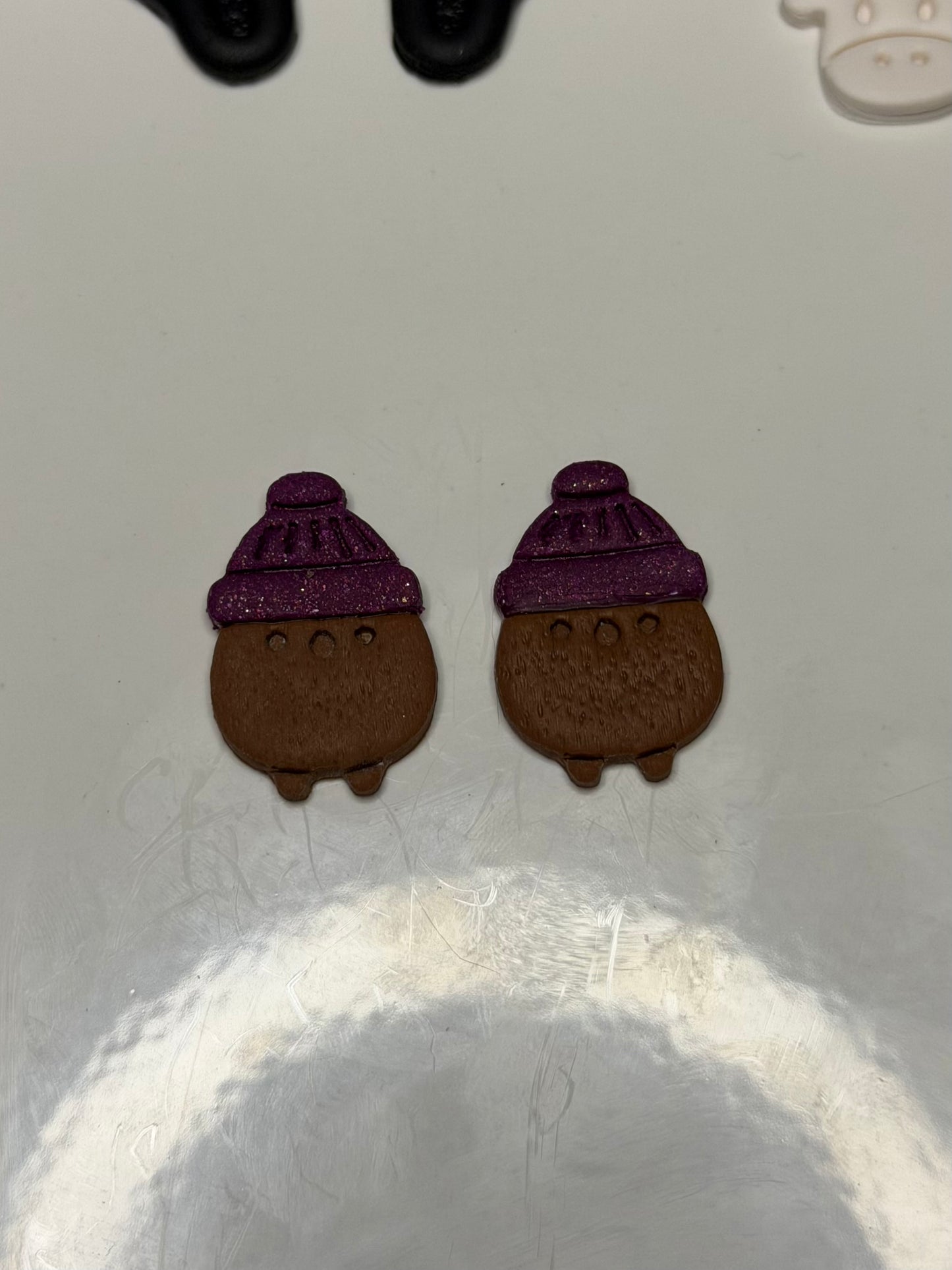 Mushroom people earrings
