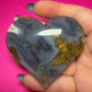 Moss agate x ocean jasper heart