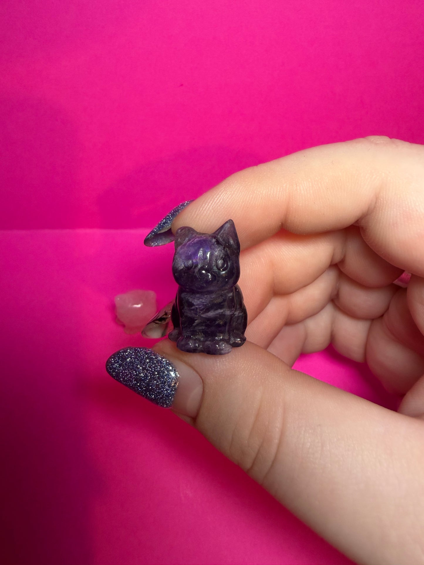 Crystal Cat carvings