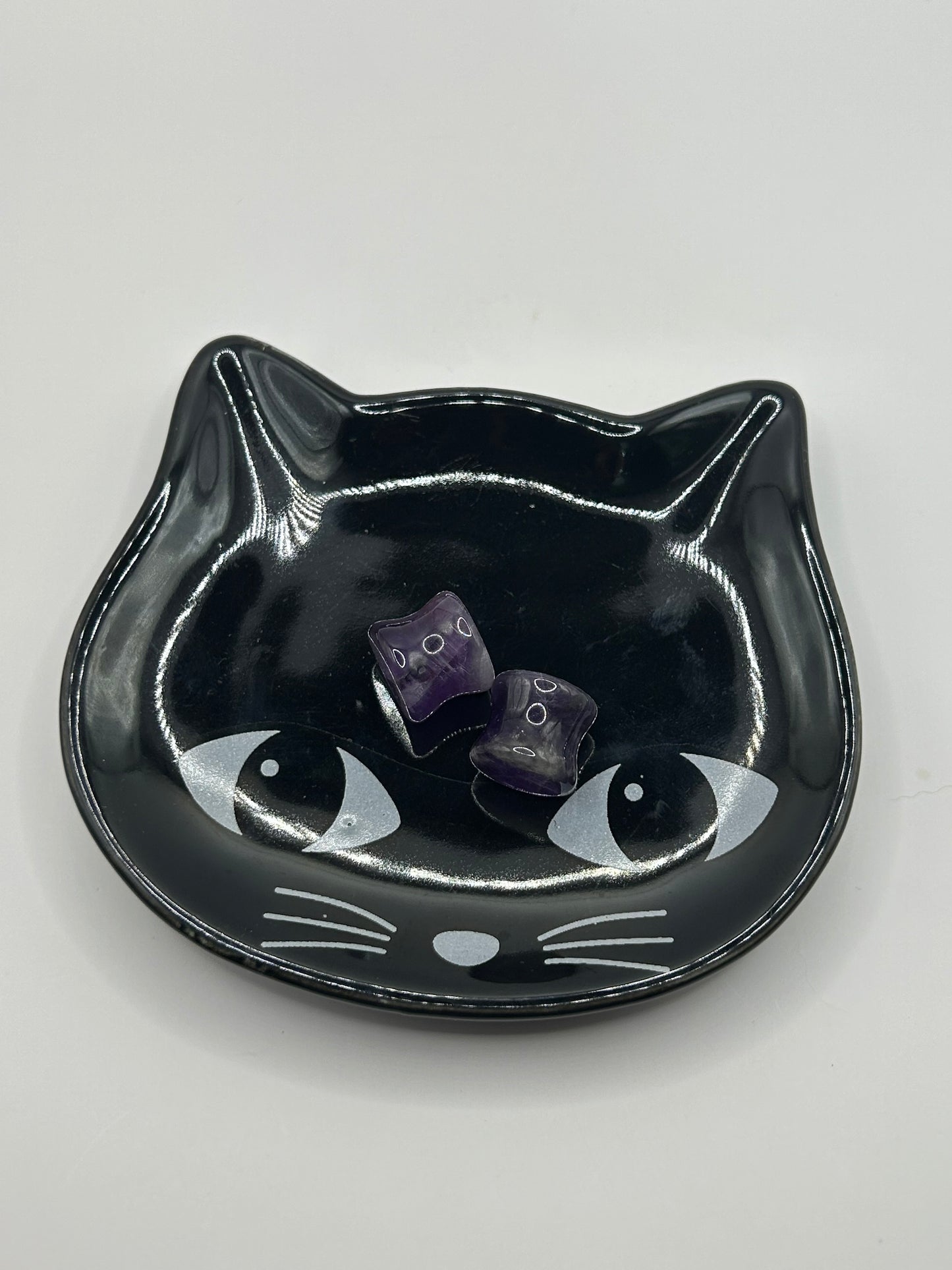 Amethyst stretched ear plugs