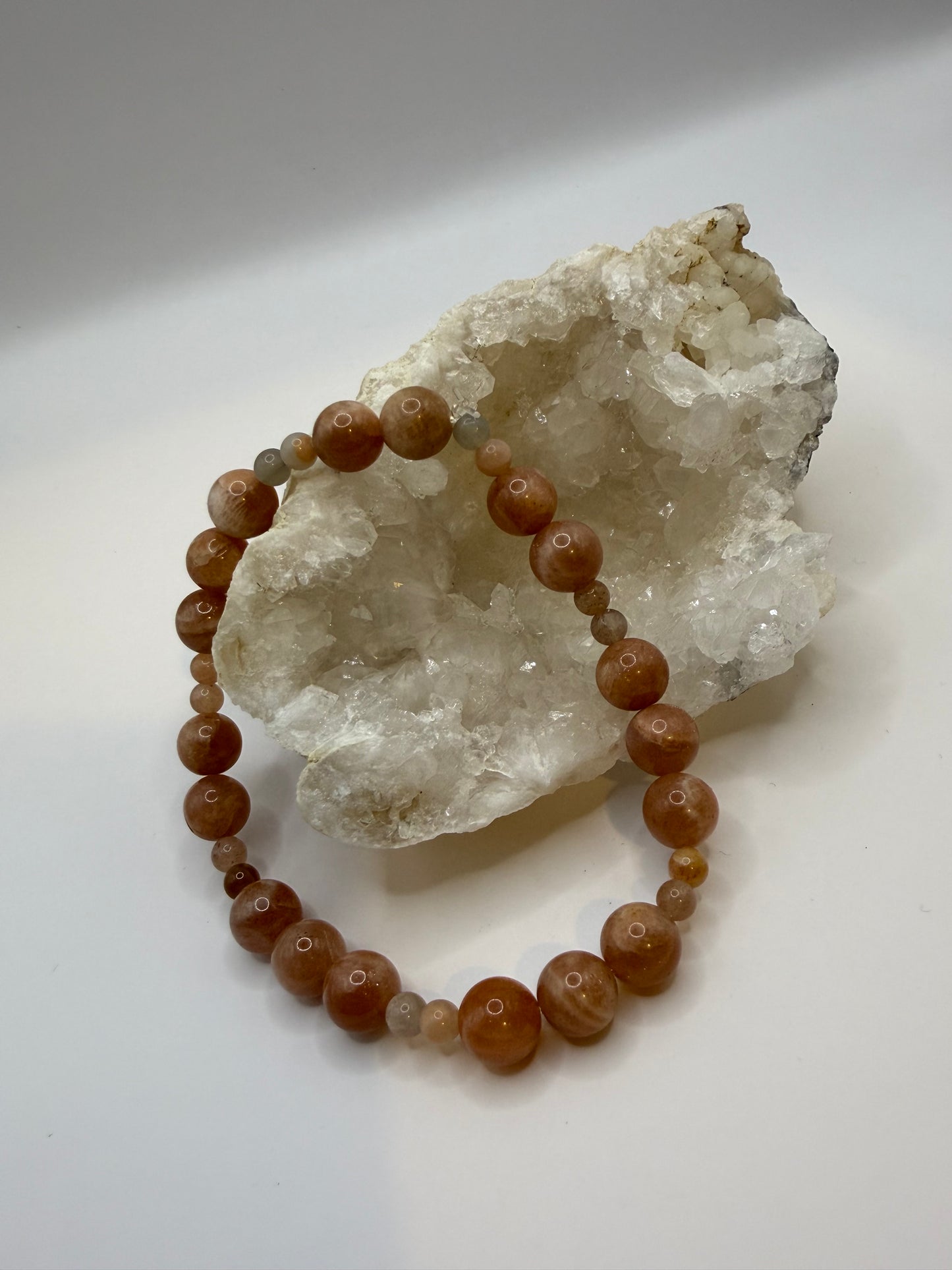 Peach Moonstone bracelet
