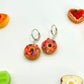 Pink sprinkle donut earrings