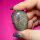 Pink small labradorite palmstone