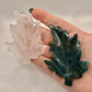 Crystal leaf carvings