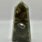 Moss agate obelisk