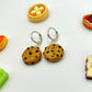 Chocolate chip cookie earrings