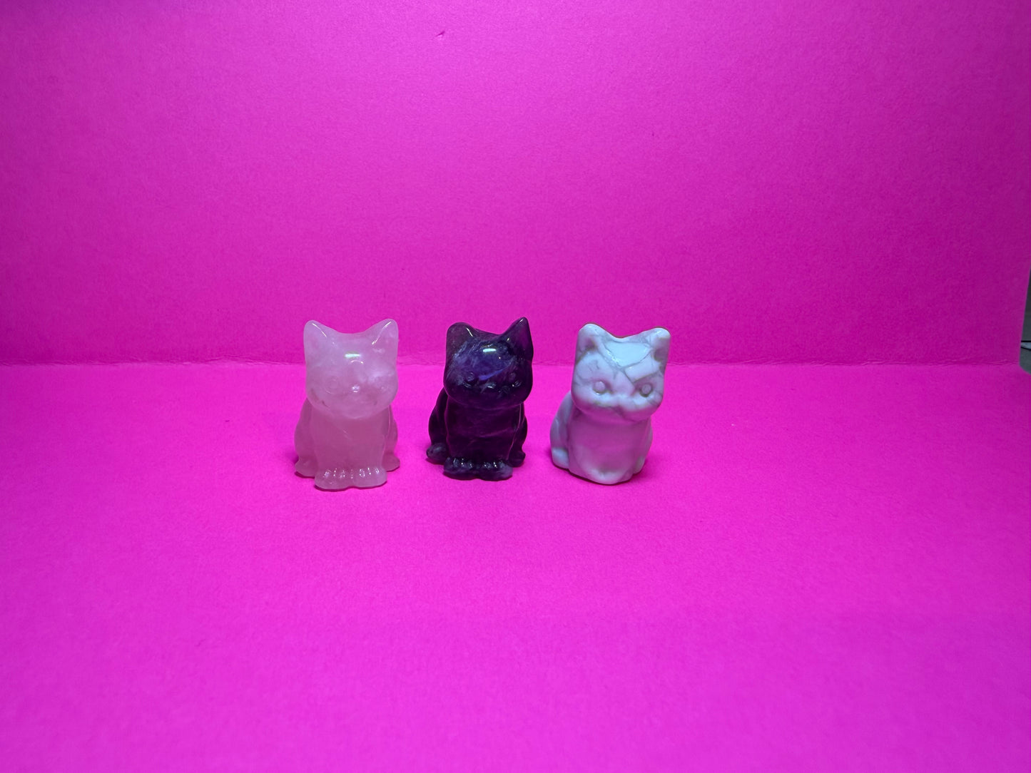 Crystal Cat carvings