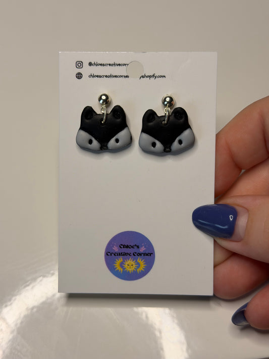 Raccoon earrings