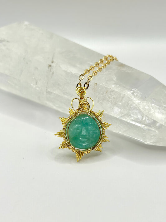 Amazonite Sun Pendant