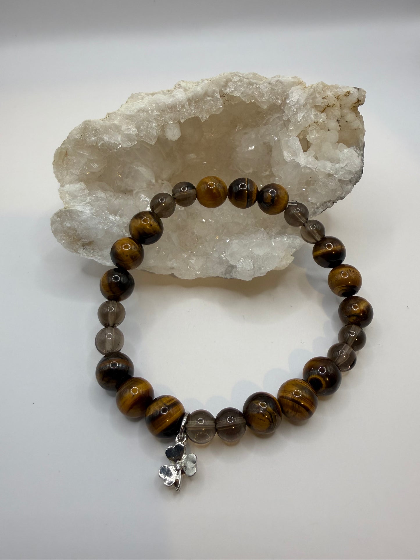 Tigers eye x Smokey Quartz Bracelet