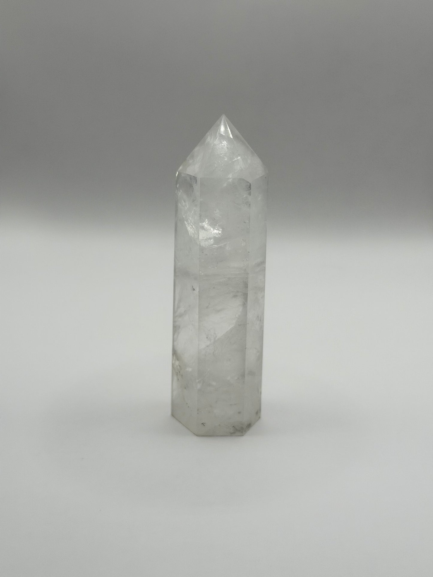 Clear quartz tower