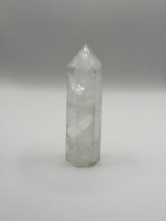 Clear quartz tower