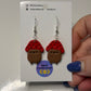 Mushroom people earrings