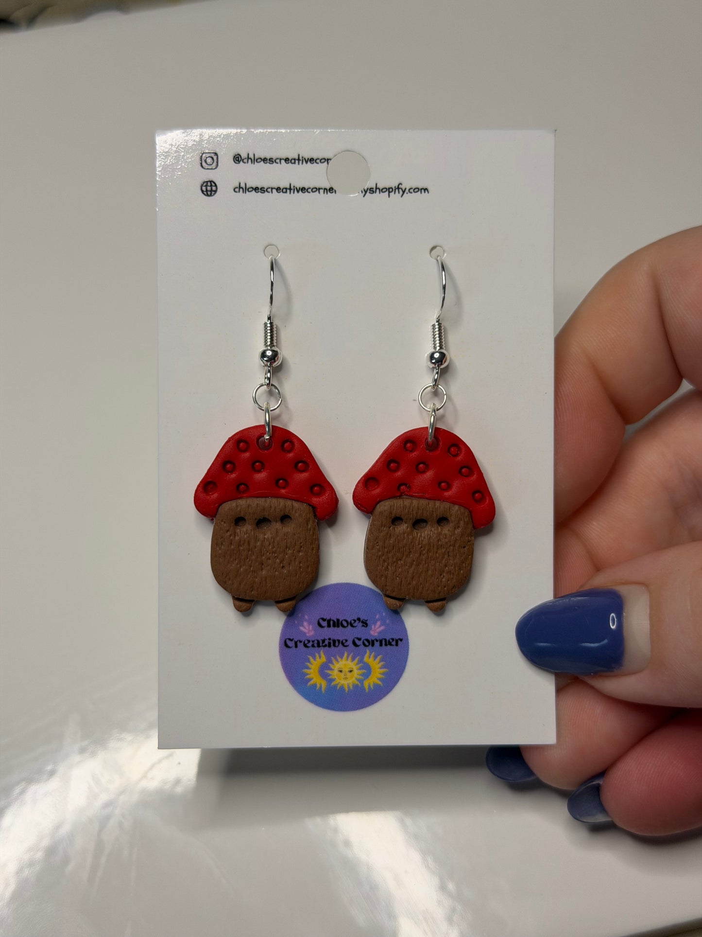 Mushroom people earrings