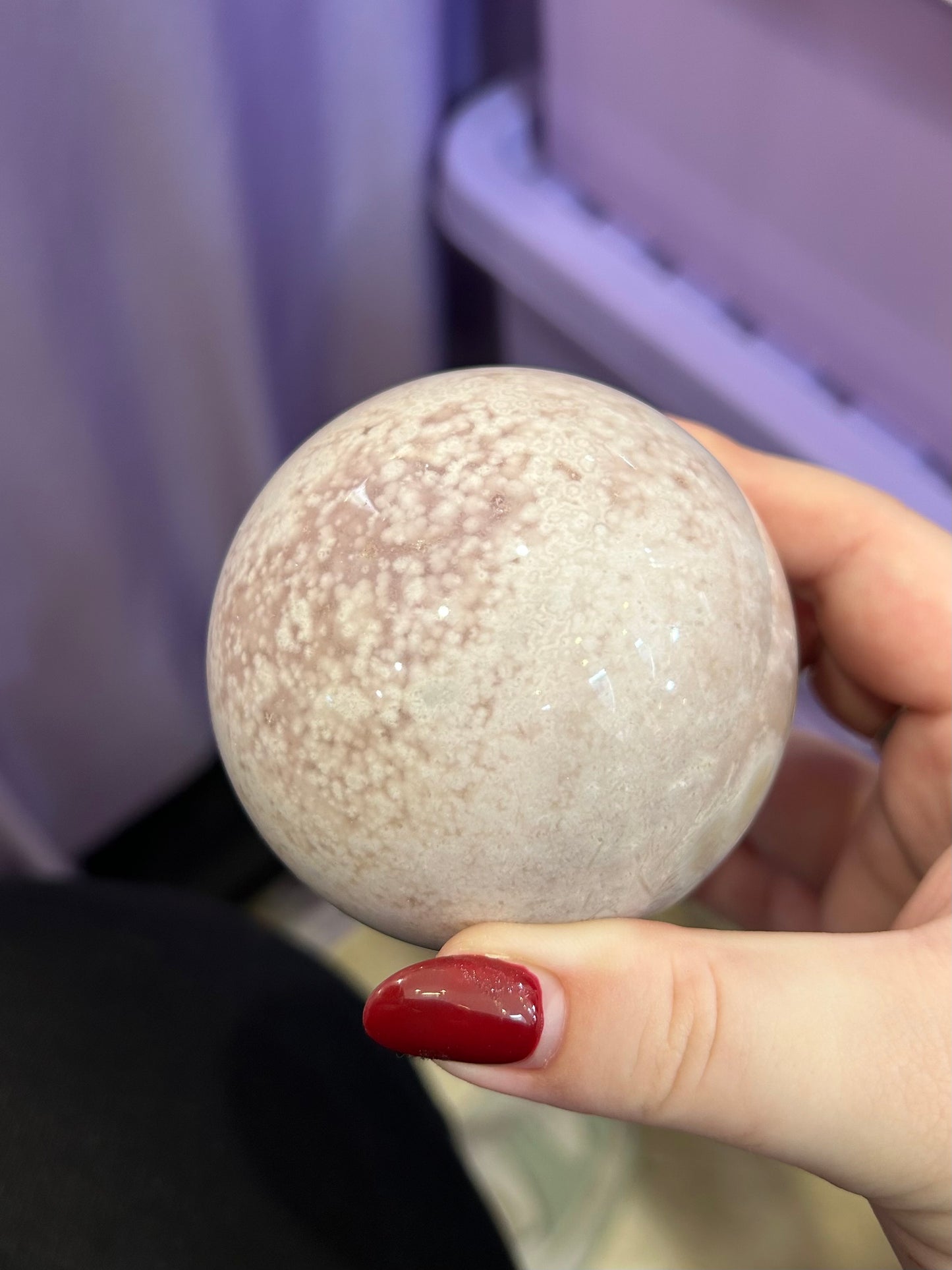 Pink amethyst sphere