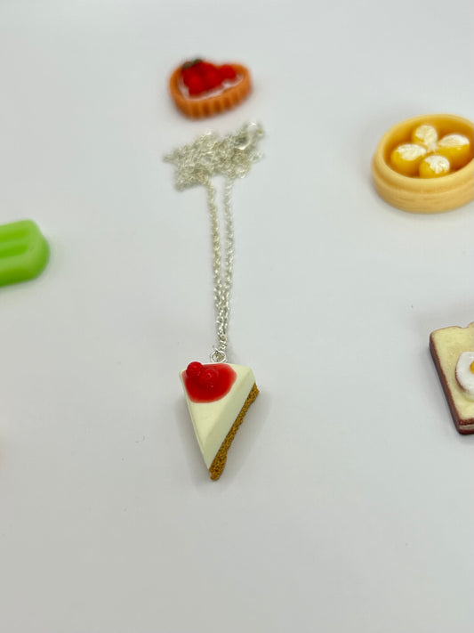 Strawberry cheesecake necklace