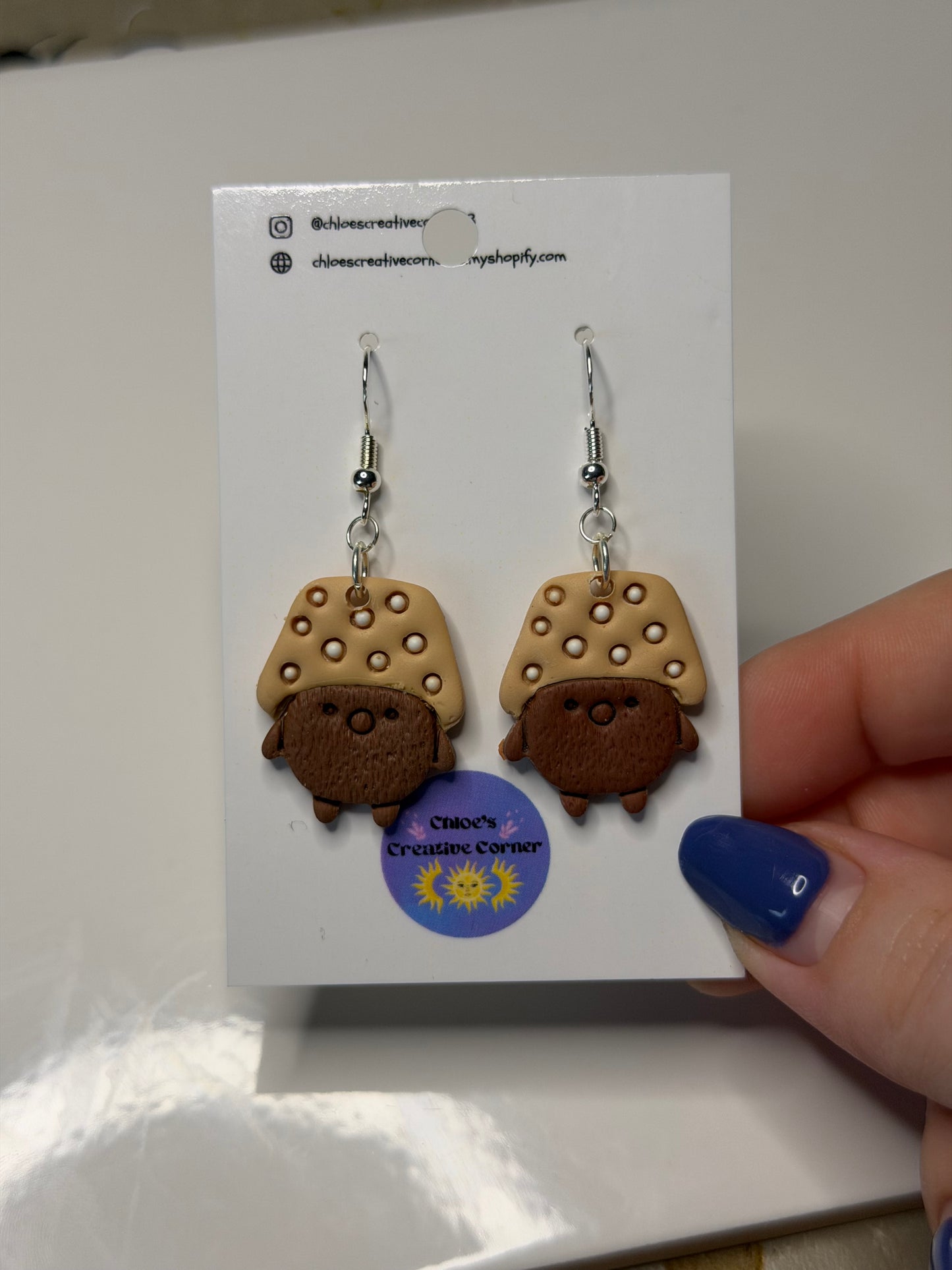 Mushroom people earrings
