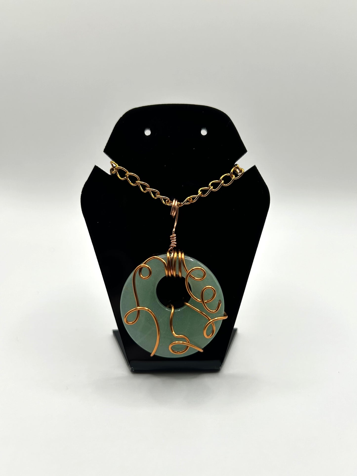 Green Aventurine donut pendant