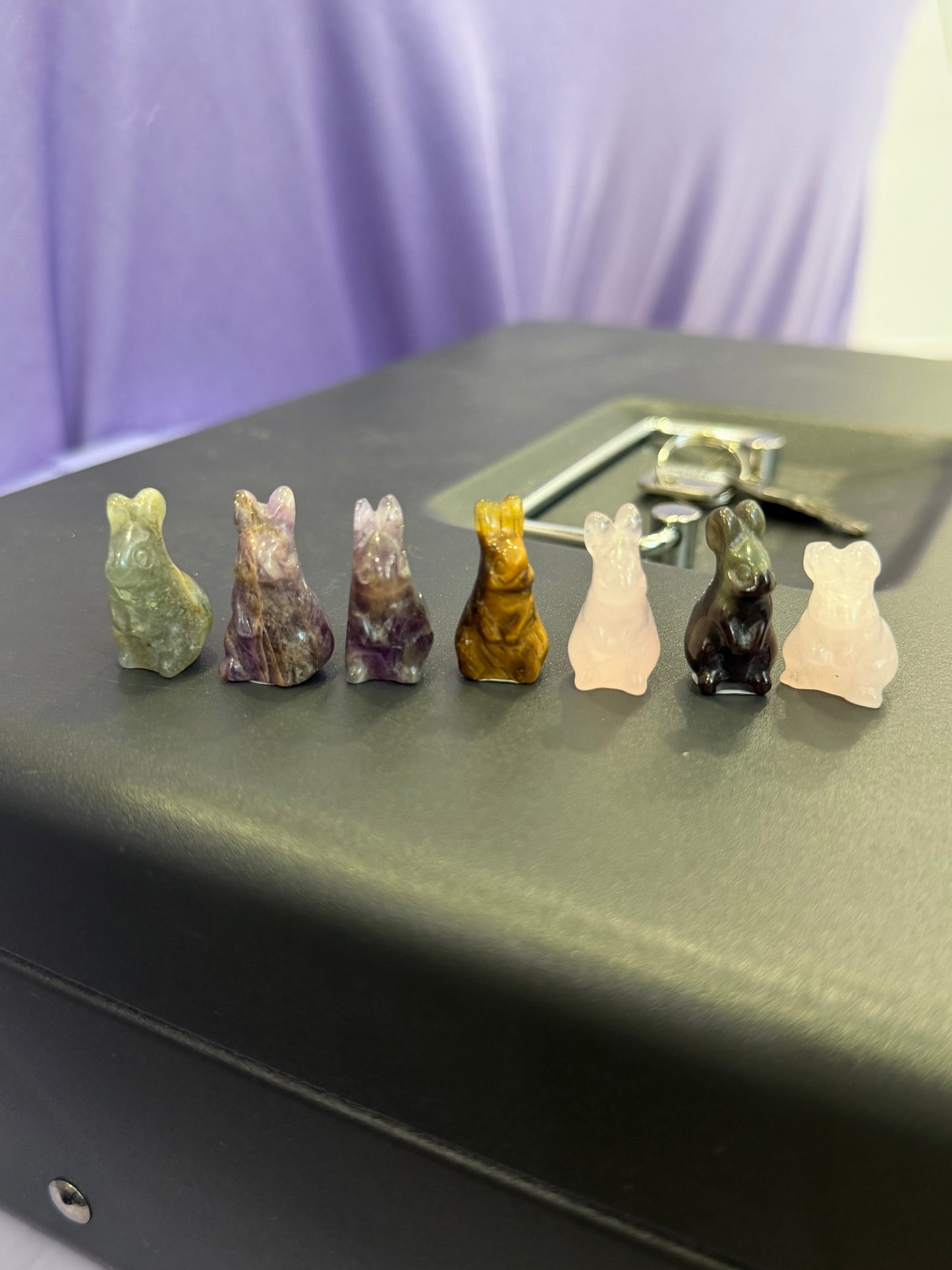 Standing bunny carvings
