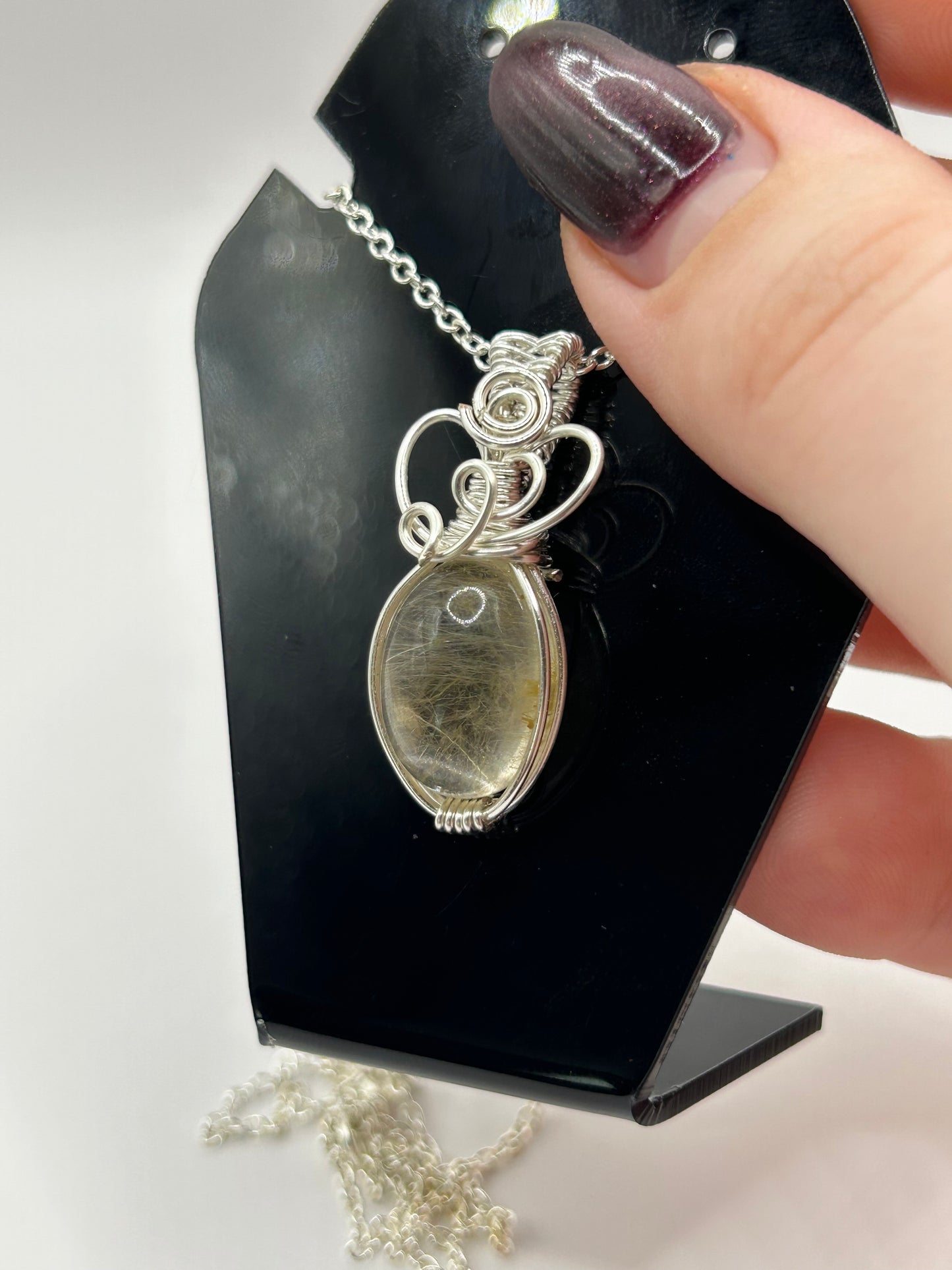 Golden rutile pendant