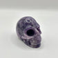 Lepidolite skull carving