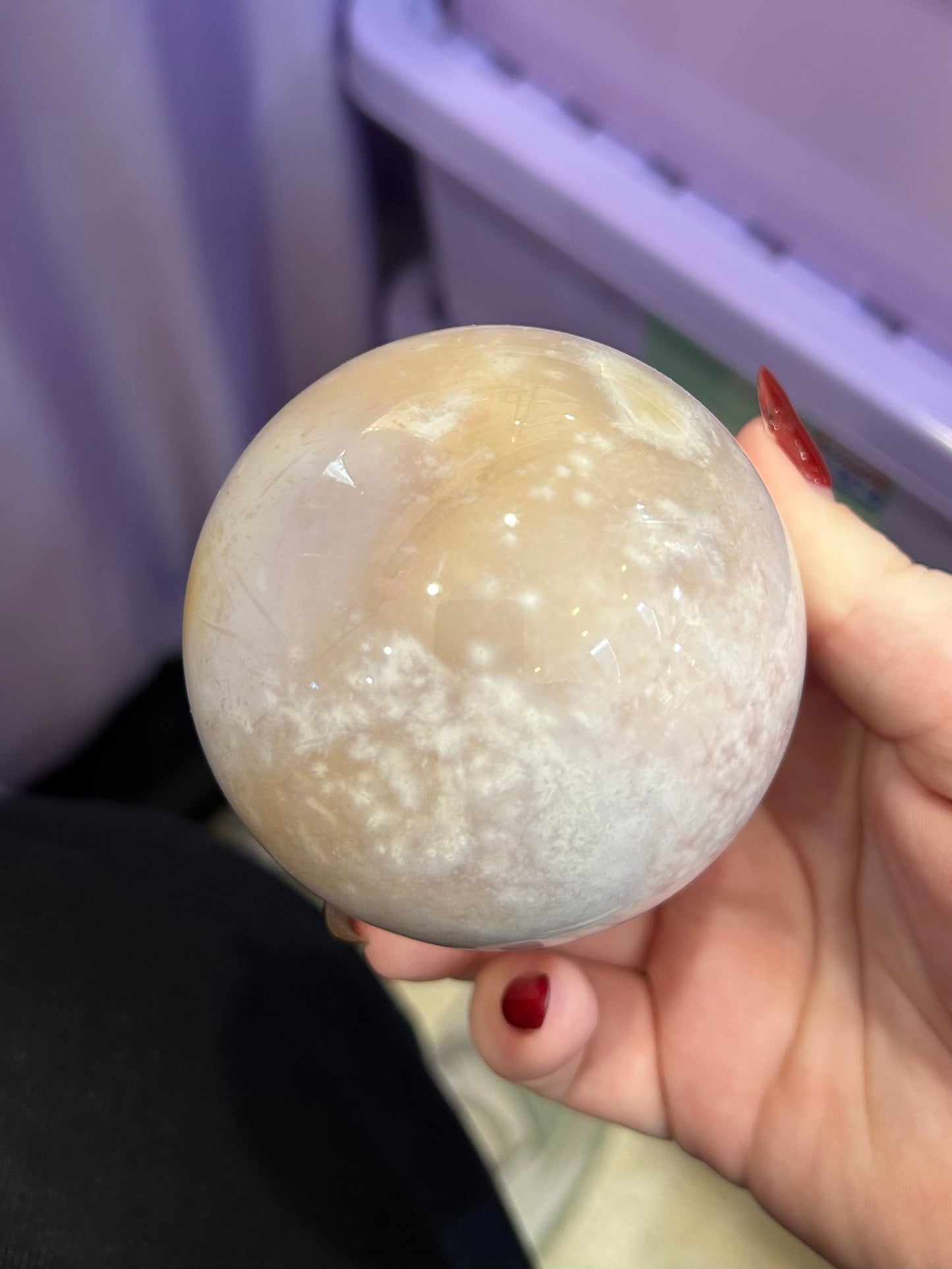 Pink amethyst sphere