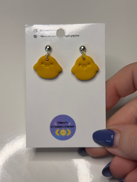 Baby chick earrings