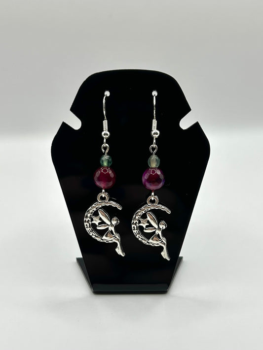 Fairy moon agate earrings