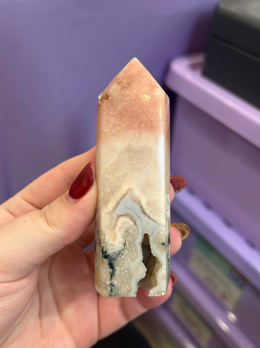 Pink amethyst tower