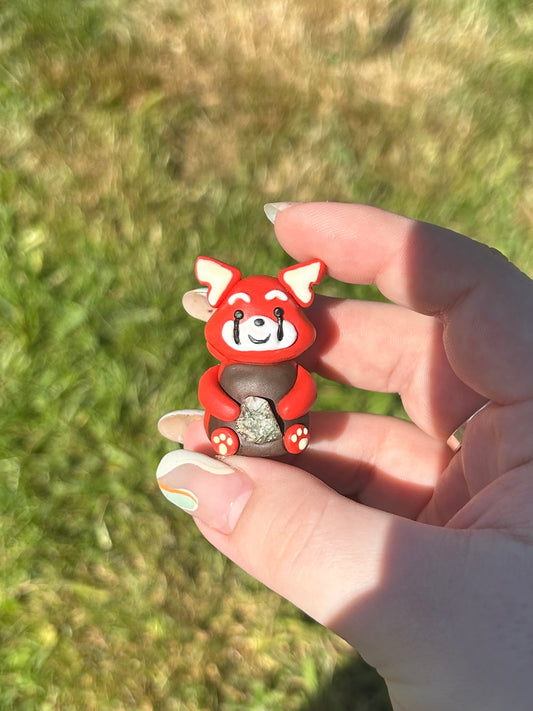 Red panda worry sculpture