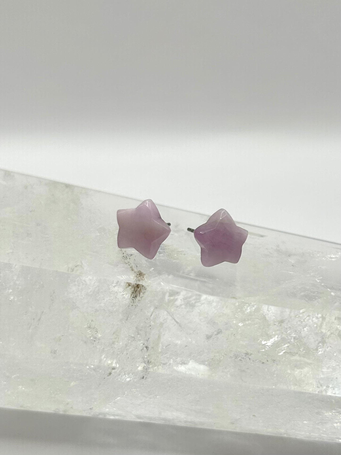 Kunzite star studs
