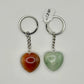 Crystal heart keyrings