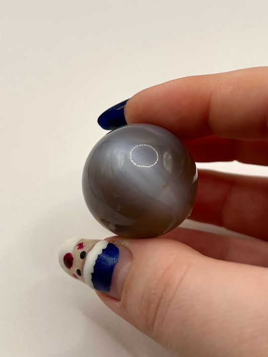 Grey agate sphere